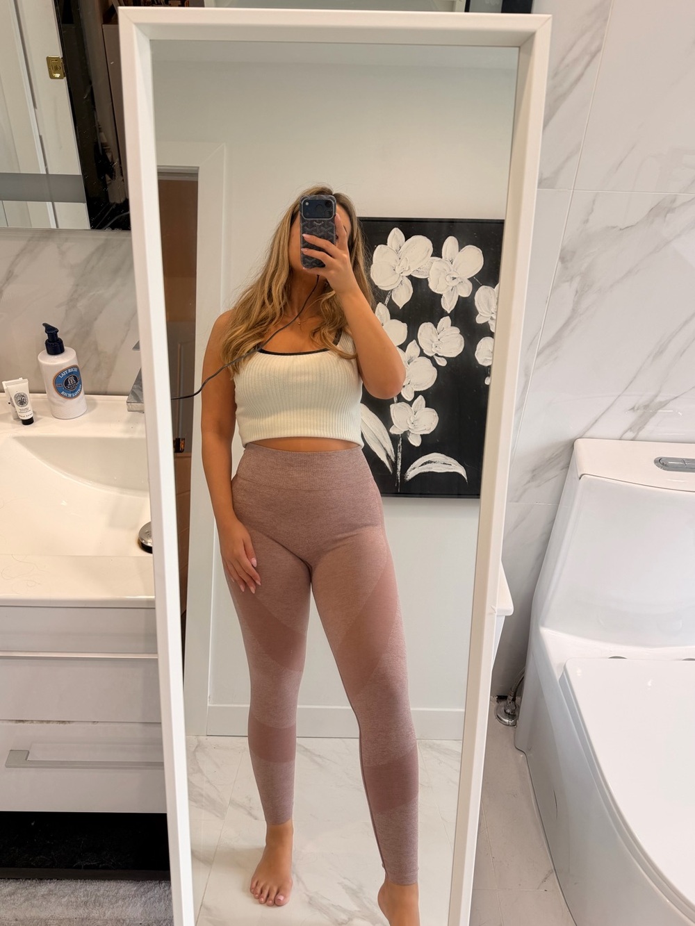 Victoria's Secret Mauve Pink High-Waist Leggings